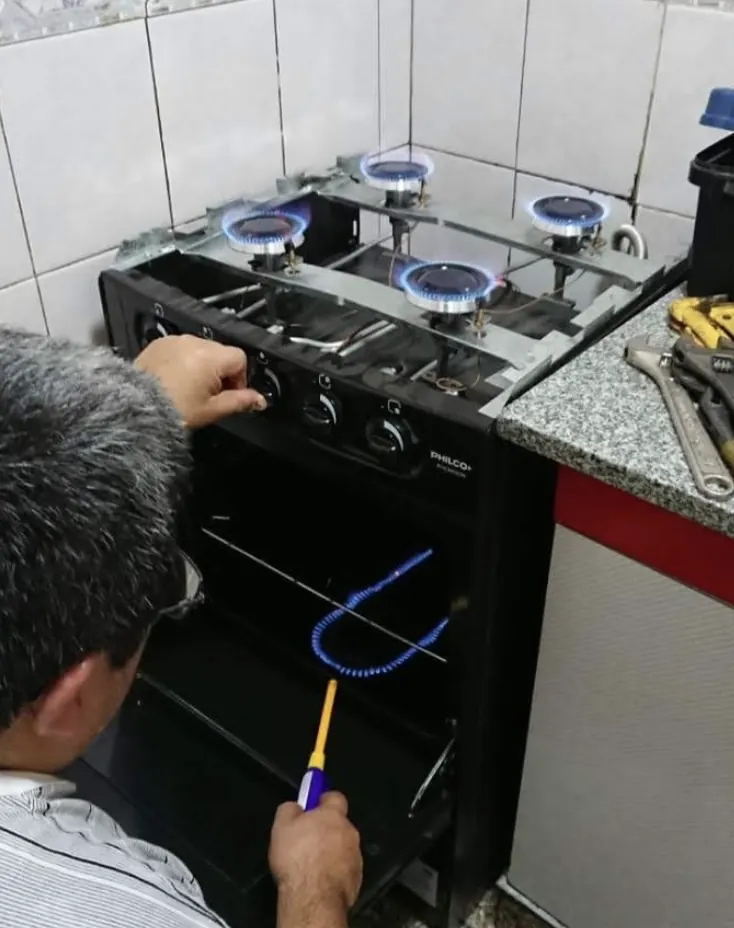 Operational flame testing after cooking range inspection